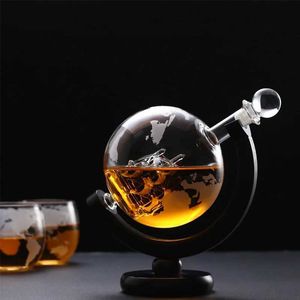 Bar Tools Glass Wine Set Whiskey Decanter Crystal Vodka Spirit Dispenser Bar Party Interior Decoration Art Glassware Spherical Sailboat 240322