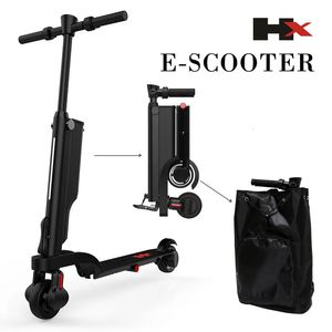 HX x6折りたたみ電気スクーター2ホイールスクーターミニプロテーブルバックパックエスッカー自転車EBIKE 240306
