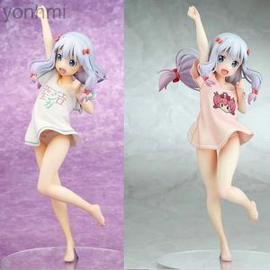 Figury zabawek akcji 24 cm anime Ques q erromanga sensei sagiri izumi Tryb końcowy MERURU T-shirt ver. PVC Action Figure Sagiri Izumi Sexy Rysunek 240322