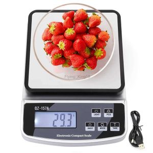 Hushållsskalor 15 kg/3 kg elektronisk kökskala USB -avgift Precision Balans Matskala Hushållens kaffeskala Smart Digital Baking Scales 240322