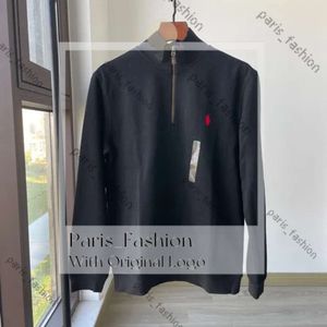 Herrkvinnor Designer Hoodies Herrens tröjor Zip Half Hoodie Sweater Loose Horse Jackets Polo Mens Clothig Top Asian Size S-XXL 952