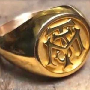 Wholesale Solid Sier Engraved Name 15mm Round Signet Custom Family Badge Ring for Women Men Ring