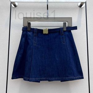 Skirts Designer Brand Miu Skirt Delivery Belt High Waisted Short Sweet Girl Design Versatile A-line Summer New Style M9UB