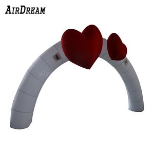 Customized 8mW (26ft) With blower Love white Inflatable Wedding Arch heart archs archway for Bridal Party decorations