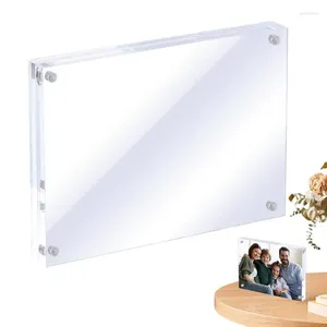 Frames Acrylic Picture Magnetic Bedside Frame In Freestanding Pos Organizer Double-Sided For Souvenirs Awards