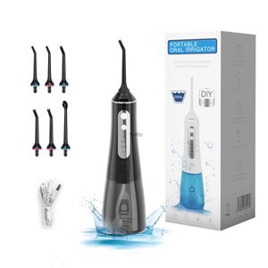 Andra apparater 4-läge Dental Oral Irrigator Portable laddningsbar IPX7 Vattentät tandvatten Jet H240322