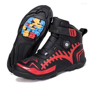 Cykelskor Fyra säsonger Motorcykel Riding Man Off-Road Biker Boots Motocross Racing Moto Gear Shift Pad Equipment Drop Protection