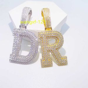 Hip Hop Moissanit Schmuck Sterling Silber Moissanit Iced Out Großer Anfangsbuchstabe Anhänger für Männer Lab Mosan Diamant Anhänger