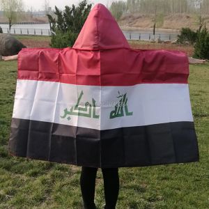 Tillbehör Irak Flag Cape Body Flag Irak National Flag Banner 3x5ft World Country Flag Cape Polyester, gratis frakt