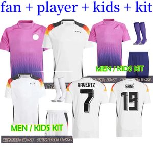 24 25 Germanys Football Jersey 2024 Euro Cup HAVERTZ BRANDT SANE National Team Soccer Jersey 2025 Homens Kids Kit Set Home Branco Fora Roxo GNABRY MULLER HOFMANN