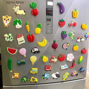 Fridge Magnets 1 set of cartoon magnets for refrigerant decoration fun animal freezing magnets for childrens cute letters and numbers for childrens toys Y240322