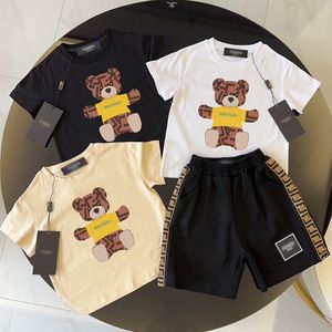 Little Bear Kids Odzież Zestaw Baby Girls Chłopcy Szorty Spódnica Flower Letter Zestaw Luksusowy oryginalny zestaw dla dzieci