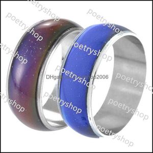 Band Rings Band Rings Ring for Women Fashion Creative Jewelry Gift Colors Change with Your Emotion Temperature Feeling Drop Delivery Dh7dj2024