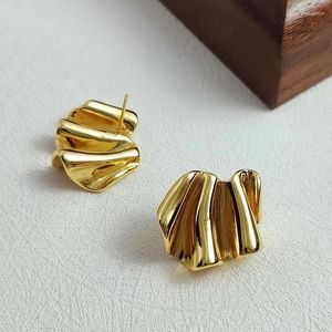 Stud Earrings Plicated Statement For Women Irregular Wrinkled Unique Cool Unusual Jewelry In 2024