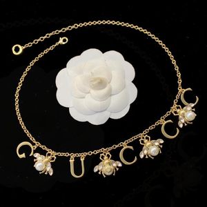 necklaces Luxury 18k Gold necklace Designer necklace jewlery designer for women necklace Diamond pearl bee chains necklaces