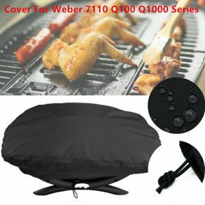 Grills BBQ fogão a d'água cobertura de churrasqueira Acessórios de proteção para Weber 7110 Q1000 Resistente ao vento Cozinha em casa Os suprimentos de cozinha