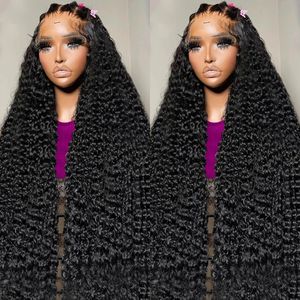 250% Deep Wave Frontal Wig 13x6 Hd Lace 30 40inches Water Wave Glueless Wig Human Hair Ready To Wear 13x4 Curly Wig Human Hair