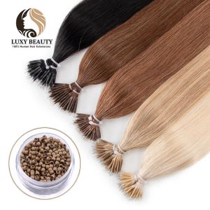 Extensions Nano Rings Hair Extension with Silicone Beads Invisible Nonremy Micro Bead Hair Extensions 50 strands Black Brown Blonde