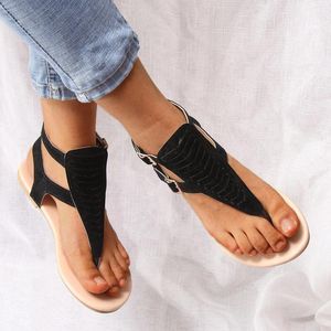 Sapatos casuais senhoras plana aberta toe tanga sandálias praia cinta flip flop para yoga mulheres noite formal