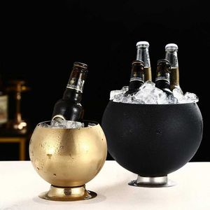 Bar Tools Rostfritt stål Ice Bucket Portable Beer Wine Bottle Cooler Container för Party Bar Whisky Beverage Tools Camping Ice Cube Maker 240322