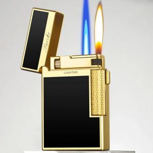 Gasfeuerzeug, Zigarettenanzünder, Metall, winddicht, Fackel, Feuerstein, ungewöhnliche Feuerzeuge, Raucherzubehör, Butan-Gadgets für Männer, Geschenkfeuerzeug