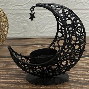 Posiadacze świec Eid Mubarak Holder Moon Home Islamski muzułmański wystrój imprezowy Ramadan Tea Light Table