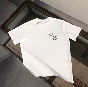 Mens Designer T-shirts Lowe Short Sleeve Luxury Loewees Letter Pattern T-shirt Paris Man Tee Cotton Clothing Lowewe Top Loewees TeesTU7S