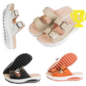 Sandálias femininas casuais para casa ao ar livre sapatos casuais GAI colorido laranja damasco novo estilo tamanho grande tendência da moda feminina fácil combinação à prova d'água 2024 35-42