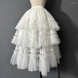 Skirts Gorgeous Lolita Dress Light Flower Wedding JSK Skirt Lining Heavy Industry Lace Cake Fluffy