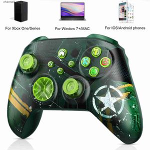 Spelkontroller Joysticks WiFi Army Green Tank Gamepad för Xbox One/Series S/X Gaming Controller för iOS/Android Flash Joystick LED CONTROL CONSOLEY240322