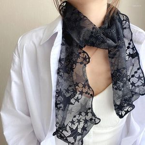 Scarves Korean Style Fashion Lace Scarf Headband Sweet Star Pattern Wrap Shawl Women Elegant Casual Bandanas Hair Accessories