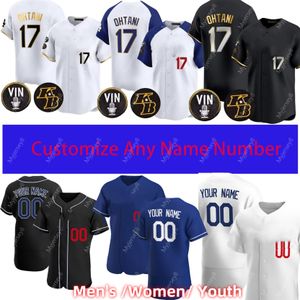 Alla namnnummer Baseball Vin #17 Shohei Ohtani 5 Freddie Freeman 50 Mookie Betts 18 Yoshinobu Yamamoto 34 Toro Valenzuela 99 Joe Kelly 42 Jackie Robinson Custom Jerseys