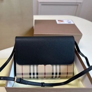 borsa da donna firmata portafoglio nero Borsa marrone 22 cm moda classica Borsa da donna con patta Borsa a tracolla di marca di lusso