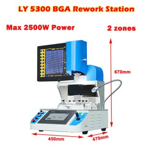 Ly 5300 Automatisches optisches Ausrichtungssystem BGA Rework Station 2 Zonen Löten Schweißmaschine 2500W zur Reparatur von Mobiltelefonen