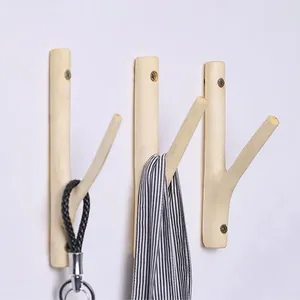 Hooks Nordic Retro Branch Wood Hook Room Organizer Home Decoration Accessories Wall Decor Nyckelhållare Hyllor för sovrumshängare