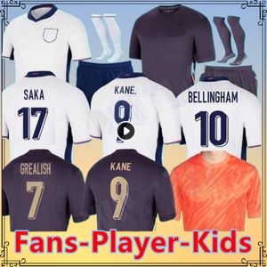 Englands 2024 Bellingham Soccer Jerseys Sterling Rashford Grealish Mount Foden Saka Pre Match 24 25 Kane Fams Player Football Shirts Män Kit Kit Uniforms Size S-4XL