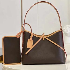 Çanta Tasarımcı Kadın Omuz Çantası Taşınan Tote Kaplamalı Tuval Deri Vintage, 2'de 1 Hobo ile Cüzdan Moda Lady Bowknot Para Çantası Çanta Kahverengi M1 M1