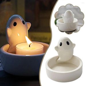 Candle Holders Ghost Shape Candlestick Creative Ceramic Decorative Modern Holder For Housewarming Anniversary Wedding Kitchen Suppl S8L0