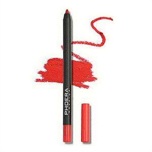 Vattentät matt Lipliner Pencil Sexig röd konturfärg Läppstift varar icke-stick kopp fuktgivande läppar Makeup Cosmetic 12Color A31