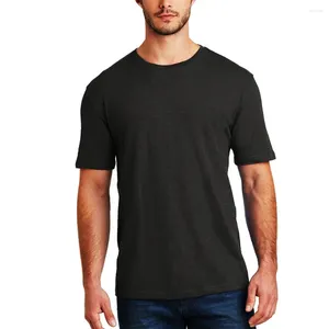 Erkek Tişörtleri HX Moda Erkek Tişörtler Düz Renkler İnce Yaz Kısa Kollu Tees Sıradan Üstler Erkek Giyim Damlası