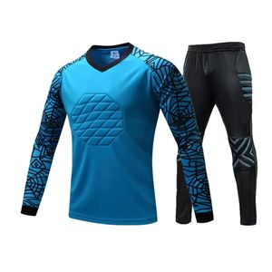 Profession Goalkeeper Jersey Soccer uniforms set Football Goalkeeper Shirs ponge Protector Doorkeeper Training 240315