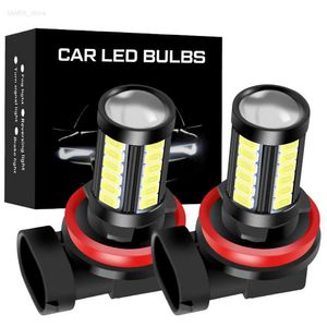 Other Car Lights 2PCS H11 H8 9006 HB4 9005 HB3 PSX24W H16 PSX26W P13W 5730 LED car light anti fog bulb 6000K yellow not suitable for headlightsL204