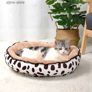 canis canetas Super Macio Pet Dog Cat Bed Plush Full Size Lavável Calm Bed Donut Bed Confortável Sleep Bed Adequado para cães grandes, médios e pequenos Y240322