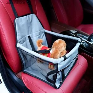 kennels pens Dog car seat lid folding hammock pet carrier bag cat basket waterproof dog travel cage dog accessories Y240322