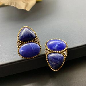 Brincos Qingdao Medieval Vintage Orelha Studs Design Geométrico Estilo HK Arte Cabaça Luxo Waterdrops