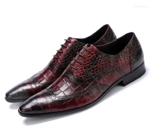 Sapatos de vestido serpentina preto / marrom tan apontado dedo do pé social homens negócios genuíno casamento de couro