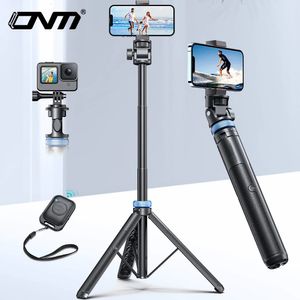 Est Selfie Stick Tripé com controle remoto sem fio Bluetooth para Insta360 DJI Action Camera Smart Phone Stand 240309