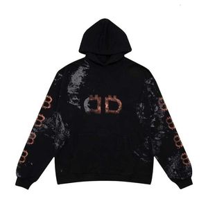 Designer The correct version of B family's 24FW loose fit casual trend men and women's same style with front and back printed BB hoodies 19IP