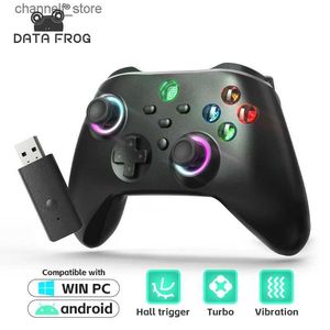 Game Controllers Joysticks Data Frog Wireless Controller For Nintendo Switch OLED/LITE/PC/Android Console Pro Gamepad with Programmable Turbo FunctionY240322