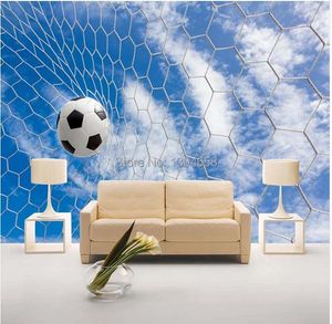 Tapety niestandardowe nowoczesne 3D duże mural sportowy futbolowy sofa sypialnia sofa dla dzieci pokój tło tapeta ścienna